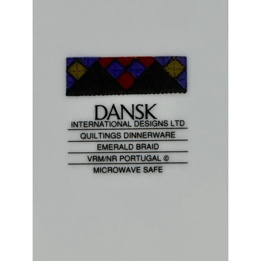 Dansk Portugal Retired 1993-1998 'Quiltings Emerald Braid' 11